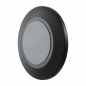 Mobile Preview: DEUSENFELD KM7B - Magnet Kosmetikspiegel mit 2 selbstklebenden Wandplatten, Klebespiegel, magnetisch abnehmbar, Ø15cm, 7x Vergrößerung, matt schwarz
